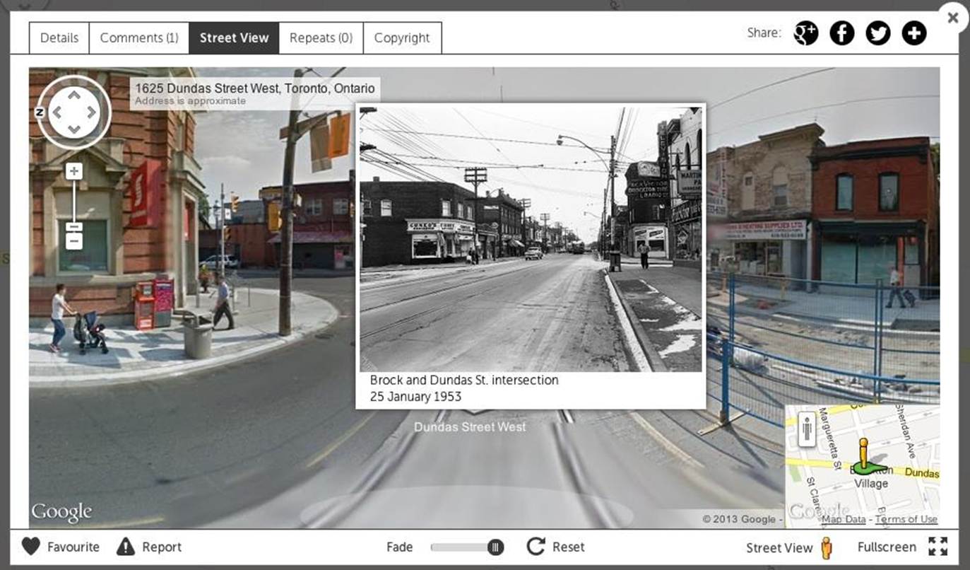 Embedding photo in Historypin Streetview